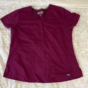 Purple Womens Greys Anatomy Scrub Top